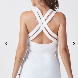 Fabletics white Aldis tank
